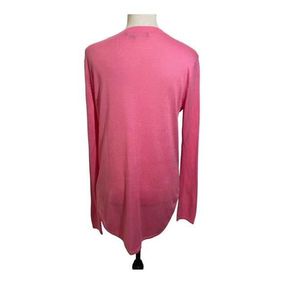 Lauren Ralph Lauren black label womens Small V-neck silk cotton blend sweater - Picture 10 of 13